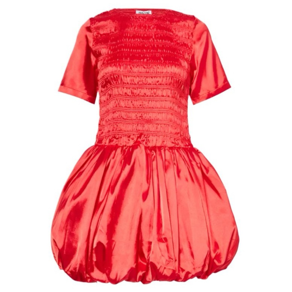 AMYLYNN Eleanor Satin Dress In Red - Picture 7 of 11